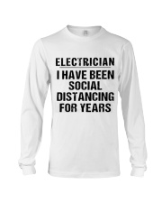 Electrician Social Distancing Long Sleeve Tee thumbnail