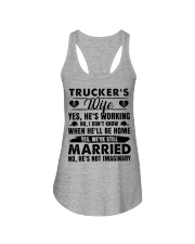 Trucker's Wife Yes He's Working Ladies Flowy Tank thumbnail