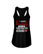 I Just Freaking Love My Firefighter Husband Oke Ladies Flowy Tank tile