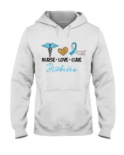 Nurse Love Cure Diabetes Hooded Sweatshirt thumbnail