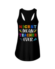 Nicest Mean Teacher Ever Ladies Flowy Tank tile