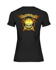 Lineman Skull Premium Fit Ladies Tee tile
