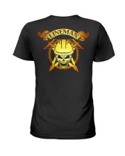 Lineman Skull Ladies T-Shirt tile