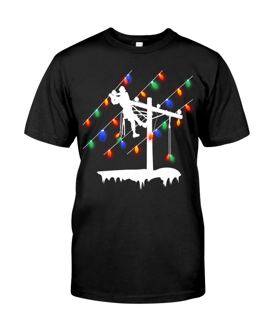 Lineman Pole Christmas Light Classic T-Shirt