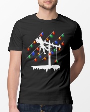Lineman Pole Christmas Light Classic T-Shirt lifestyle-mens-crewneck-front-13