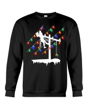 Lineman Pole Christmas Light Crewneck Sweatshirt thumbnail