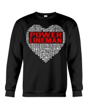 Power Lineman Heart Crewneck Sweatshirt thumbnail