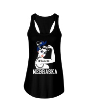 Teacher Nebraska Shirt Ladies Flowy Tank tile