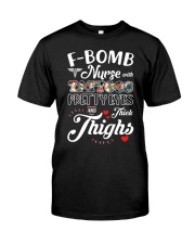 F-bomb Nurse Tattoos Classic T-Shirt front