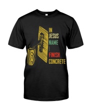 In Jesus Name I Finish Concrete Premium Fit Mens Tee tile