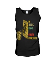 In Jesus Name I Finish Concrete Unisex Tank tile