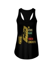 In Jesus Name I Finish Concrete Ladies Flowy Tank tile