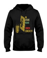 In Jesus Name I Finish Concrete Hooded Sweatshirt tile