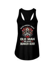 Firefighter Never Underestimate Old Man Bunker Ladies Flowy Tank thumbnail