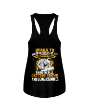 Here's to working our asses off Putting bread Ladies Flowy Tank thumbnail