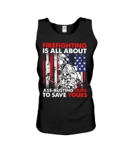 Firefighting Is All About Ass Busting Ours To Save Unisex Tank thumbnail