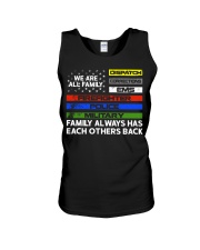 We are all family Dispatch Corrections EMS Unisex Tank thumbnail