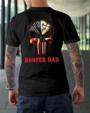 Roofer Dad Skull Classic T-Shirt lifestyle-mens-crewneck-back-3