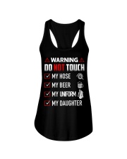 Warning Do Not Touch - My Firefighter Ladies Flowy Tank thumbnail