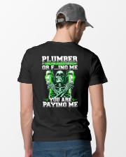 Plumber You Are Paying Me Classic T-Shirt lifestyle-mens-crewneck-back-6