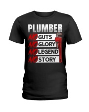 Plumber No Guts No Glory No Legend Ladies T-Shirt thumbnail
