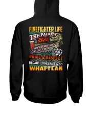 Firefighter Life The Pain Is Real Hooded Sweatshirt thumbnail