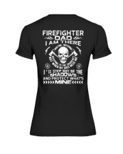 Firefighter Dad I Am There Waiting Watching Premium Fit Ladies Tee thumbnail