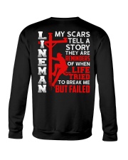 Lineman My Scars Tell A Story They Are Meminders Crewneck Sweatshirt thumbnail