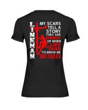Lineman My Scars Tell A Story They Are Meminders Premium Fit Ladies Tee thumbnail