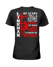 Lineman My Scars Tell A Story They Are Meminders Ladies T-Shirt thumbnail