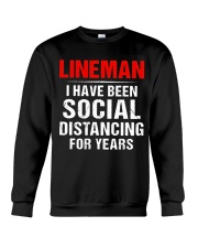 Lineman I Have Been Social Distancing For Years Crewneck Sweatshirt thumbnail