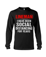 Lineman I Have Been Social Distancing For Years Long Sleeve Tee thumbnail
