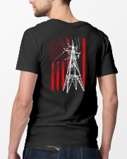 Power Line Flag Shirt Classic T-Shirt lifestyle-mens-crewneck-back-5
