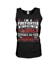 I'm A Firefighter - Level Of Stupidity Unisex Tank thumbnail