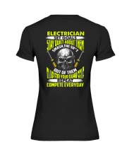 Electrician Repeat Compete Everyday Premium Fit Ladies Tee tile