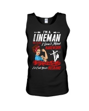 I'm A Lineman Because I Don't Mind Hardwork Unisex Tank thumbnail
