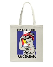 I'm Not Like Firefighter's Mom Most Women Tote Bag thumbnail
