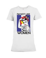I'm Not Like Firefighter's Mom Most Women Premium Fit Ladies Tee thumbnail