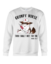 Grumpy Nurse Thou Shalt Nnot Try Me Crewneck Sweatshirt thumbnail