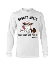 Grumpy Nurse Thou Shalt Nnot Try Me Long Sleeve Tee thumbnail