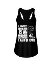 Concrete Finisher Is An Engineer Brains In Jeans Ladies Flowy Tank thumbnail
