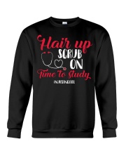 Hair Up Scrub On Time To Study Crewneck Sweatshirt thumbnail