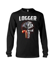 Logger I Can't Fix Stupid But I Can Fix Long Sleeve Tee thumbnail