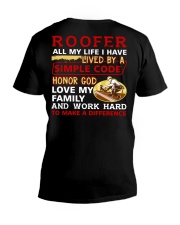 Roofer All My Life I Have Lived By A Simple Code V-Neck T-Shirt tile