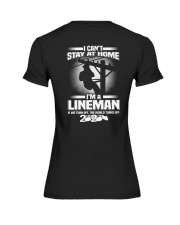 Lineman Can't Stay At Home Premium Fit Ladies Tee thumbnail