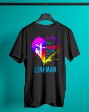 My Heart Belong To A Lineman Classic T-Shirt lifestyle-mens-crewneck-front-3