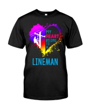 My Heart Belong To A Lineman Premium Fit Mens Tee thumbnail
