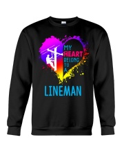 My Heart Belong To A Lineman Crewneck Sweatshirt thumbnail