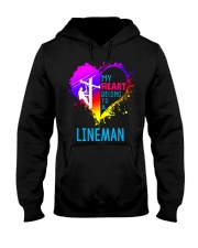 My Heart Belong To A Lineman Hooded Sweatshirt thumbnail