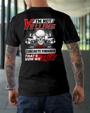 Yelling I'm A Concrete Finisher That's How We Talk Classic T-Shirt lifestyle-mens-crewneck-back-3